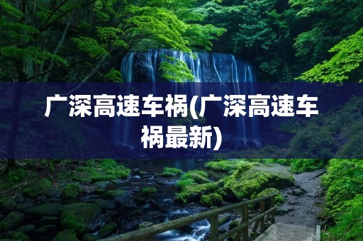 广深高速车祸(广深高速车祸最新)