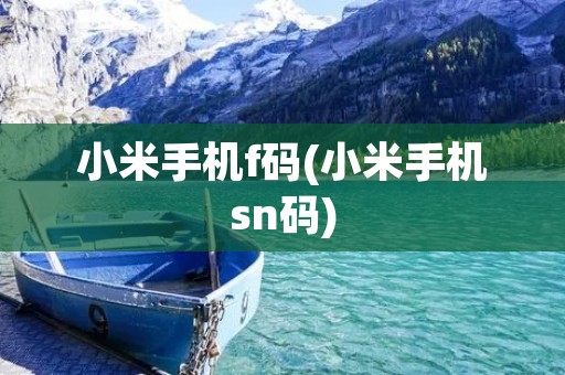 小米手机f码(小米手机sn码)