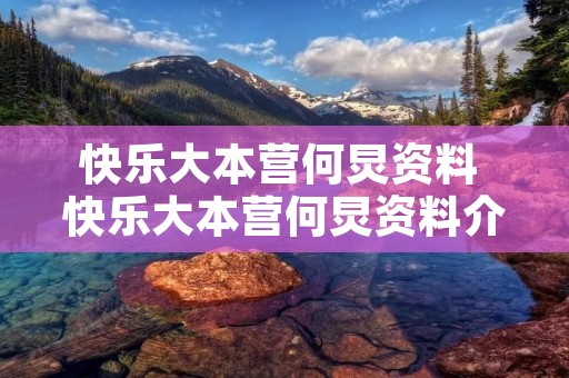 快乐大本营何炅资料 快乐大本营何炅资料介绍