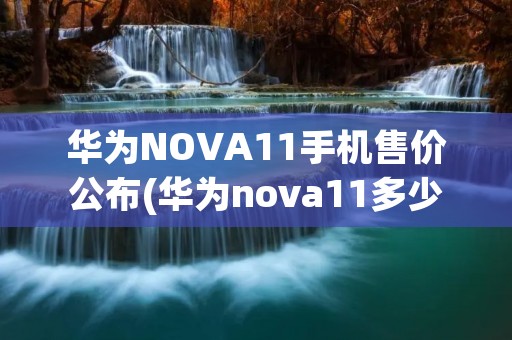 华为NOVA11手机售价公布(华为nova11多少钱)