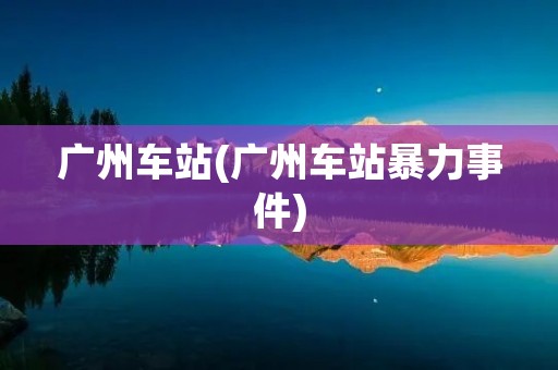 广州车站(广州车站暴力事件)