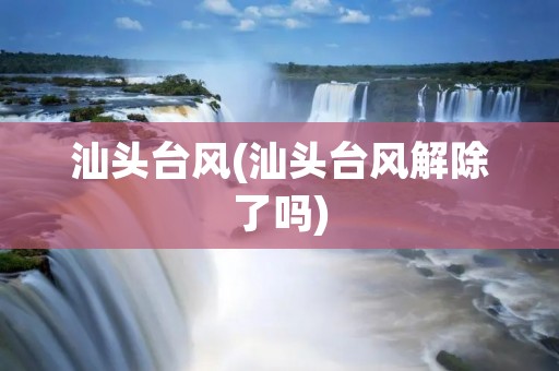 汕头台风(汕头台风解除了吗) 汕头台风(汕头台风解除了吗)
