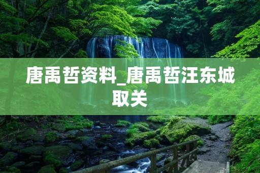 唐禹哲资料_唐禹哲汪东城取关