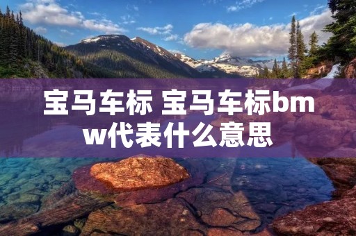 宝马车标 宝马车标bmw代表什么意思