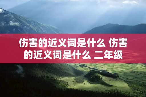 伤害的近义词是什么 伤害的近义词是什么 二年级