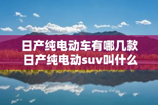 日产纯电动车有哪几款 日产纯电动suv叫什么 日产纯电动车有哪几款 日产纯电动suv叫什么