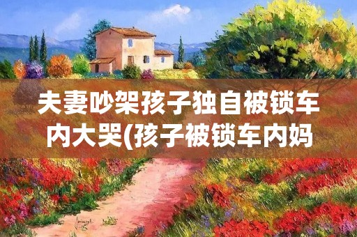 夫妻吵架孩子独自被锁车内大哭(孩子被锁车内妈妈拒绝砸窗)