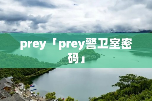 prey「prey警卫室密码」