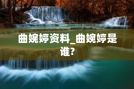 曲婉婷资料_曲婉婷是谁?