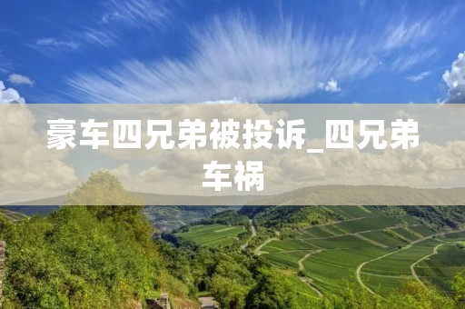 豪车四兄弟被投诉_四兄弟车祸