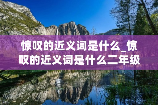 惊叹的近义词是什么_惊叹的近义词是什么二年级