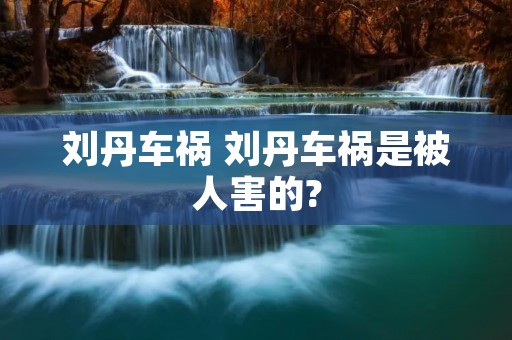 刘丹车祸 刘丹车祸是被人害的?