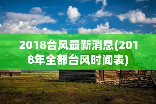 2018台风最新消息(2018年全部台风时间表)