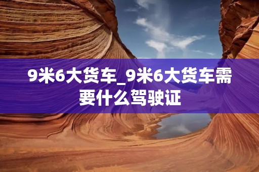 9米6大货车_9米6大货车需要什么驾驶证