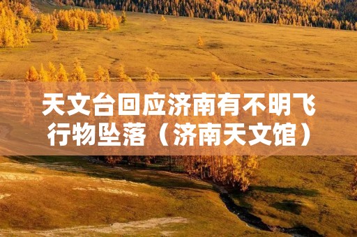 天文台回应济南有不明飞行物坠落(济南天文馆)