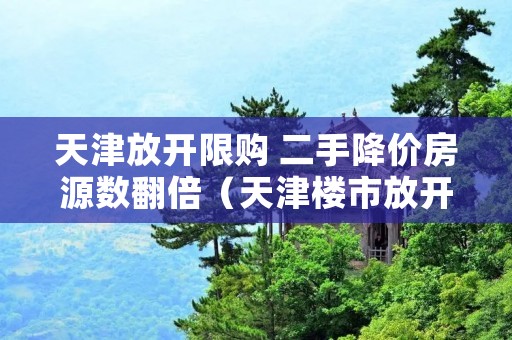 天津放开限购 二手降价房源数翻倍(天津楼市放开限购)