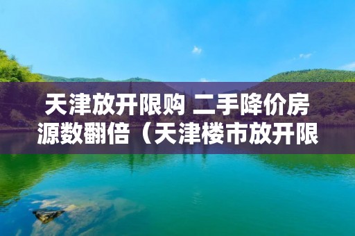 天津放开限购 二手降价房源数翻倍(天津楼市放开限购)