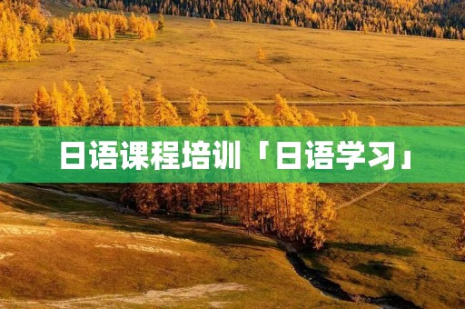 日语课程培训「日语学习」 日语课程培训「日语学习」
