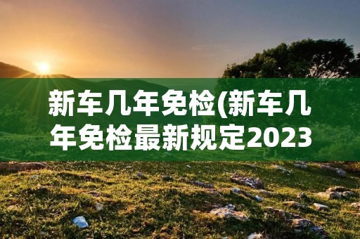 新车几年免检(新车几年免检最新规定2023)
