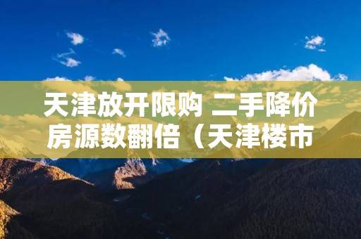 天津放开限购 二手降价房源数翻倍(天津楼市放开限购)