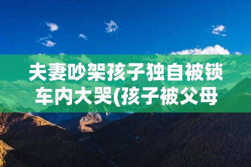 夫妻吵架孩子独自被锁车内大哭(孩子被父母锁车里一天)