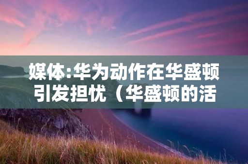 媒体:华为动作在华盛顿引发担忧(华盛顿的活动)