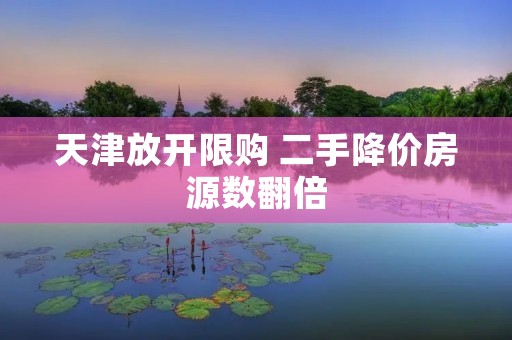 天津放开限购 二手降价房源数翻倍