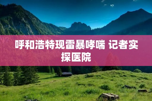 呼和浩特现雷暴哮喘 记者实探医院