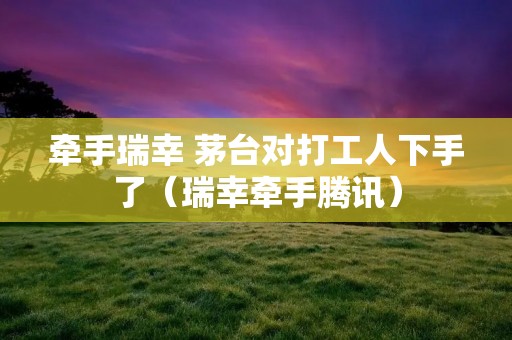 牵手瑞幸 茅台对打工人下手了(瑞幸牵手腾讯)