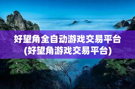 好望角全自动游戏交易平台(好望角游戏交易平台)