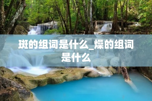 斑的组词是什么_燥的组词是什么