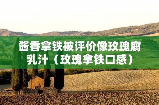 酱香拿铁被评价像玫瑰腐乳汁(玫瑰拿铁口感)
