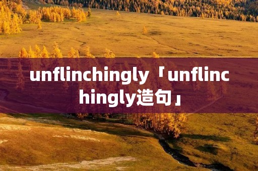 unflinchingly「unflinchingly造句」