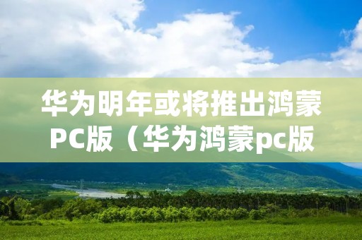 华为明年或将推出鸿蒙PC版（华为鸿蒙pc版出了吗）
