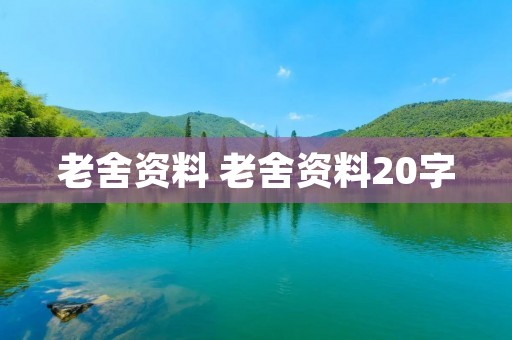 老舍资料 老舍资料20字