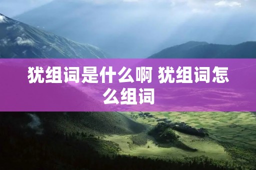 犹组词是什么啊 犹组词怎么组词 犹组词是什么啊 犹组词怎么组词
