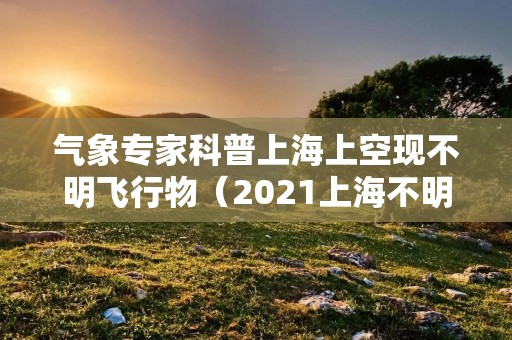 气象专家科普上海上空现不明飞行物(2021上海不明飞行物)