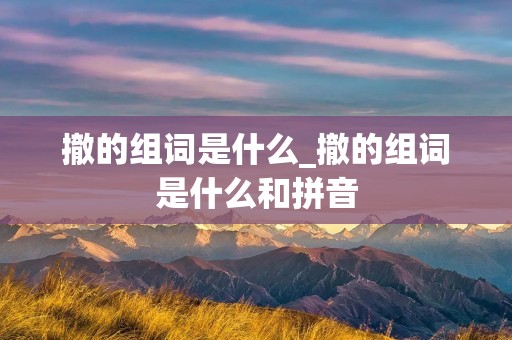 撤的组词是什么_撤的组词是什么和拼音