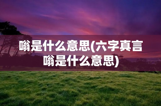 嗡是什么意思(六字真言嗡是什么意思) 嗡是什么意思(六字真言嗡是什么意思)