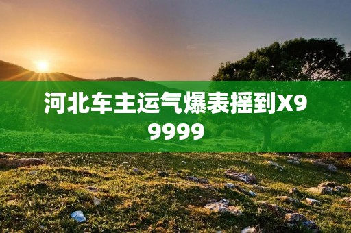 河北车主运气爆表摇到X99999
