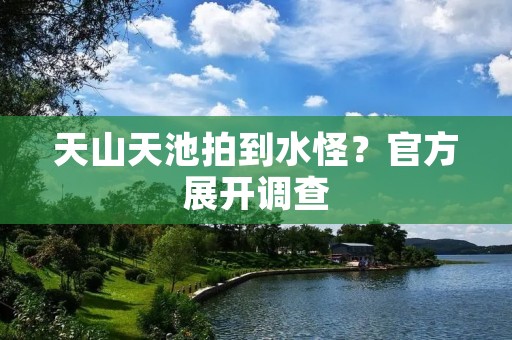 天山天池拍到水怪？官方展开调查
