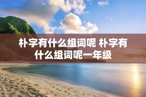 朴字有什么组词呢 朴字有什么组词呢一年级