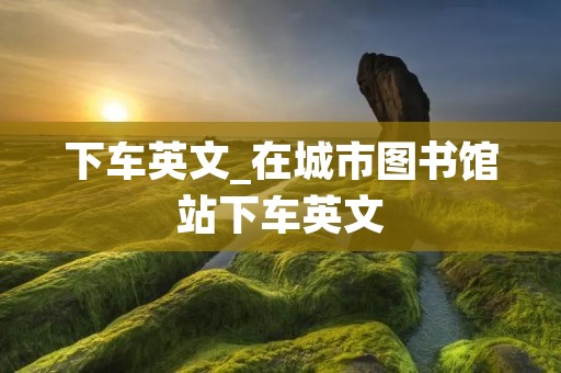 下车英文_在城市图书馆站下车英文