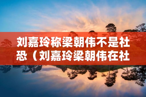 刘嘉玲称梁朝伟不是社恐(刘嘉玲梁朝伟在社交场合的区别)