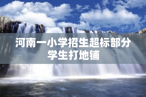 河南一小学招生超标部分学生打地铺