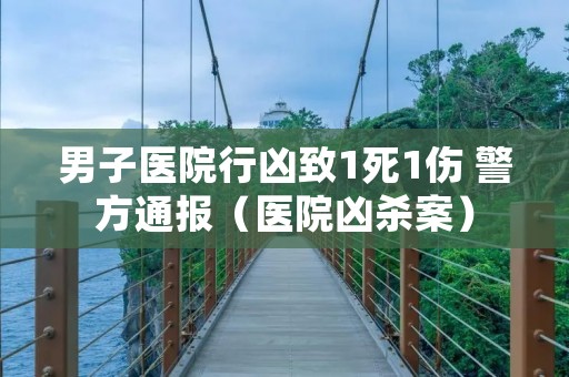 男子医院行凶致1死1伤 警方通报(医院凶杀案)