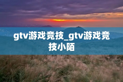 gtv游戏竞技_gtv游戏竞技小陌