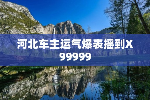 河北车主运气爆表摇到X99999