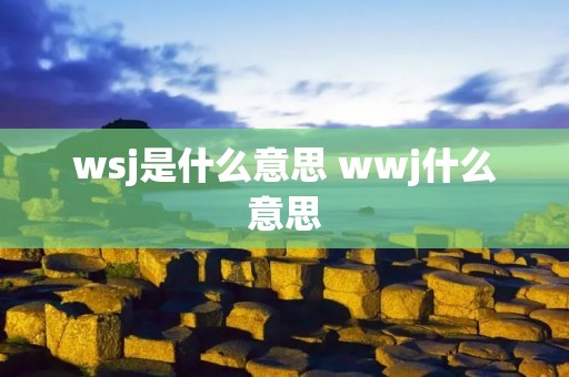 wsj是什么意思 wwj什么意思