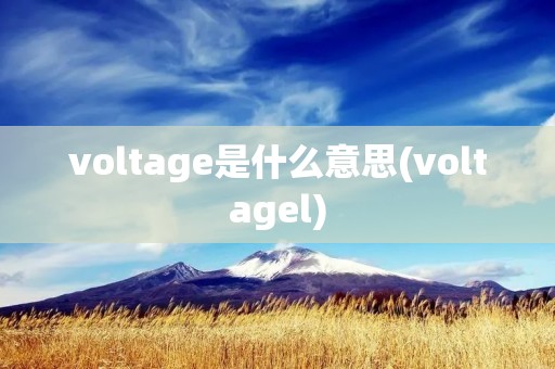 voltage是什么意思(voltagel) voltage是什么意思(voltagel)